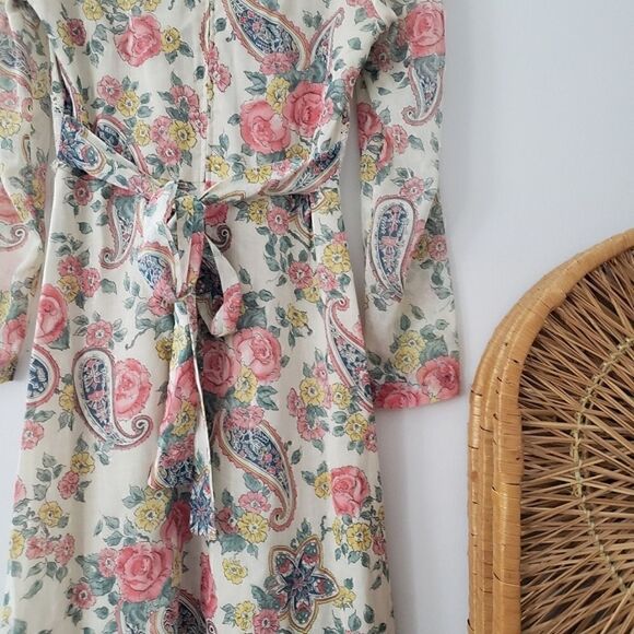 Vintage Act I Paisley Floral Long Dress - Picture 6 of 9